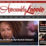 A screenshot of Awesomely Luvvie's website with three featured articles and the navigation bar highlighted.