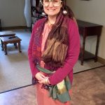 Here Beth is dressed as Divination Professor Sybill Trelawney (from Harry Potter).