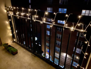 I share this view of lights on my balcony as another support during hard holidays. May we find nourishment in the winter, light on dark nights.